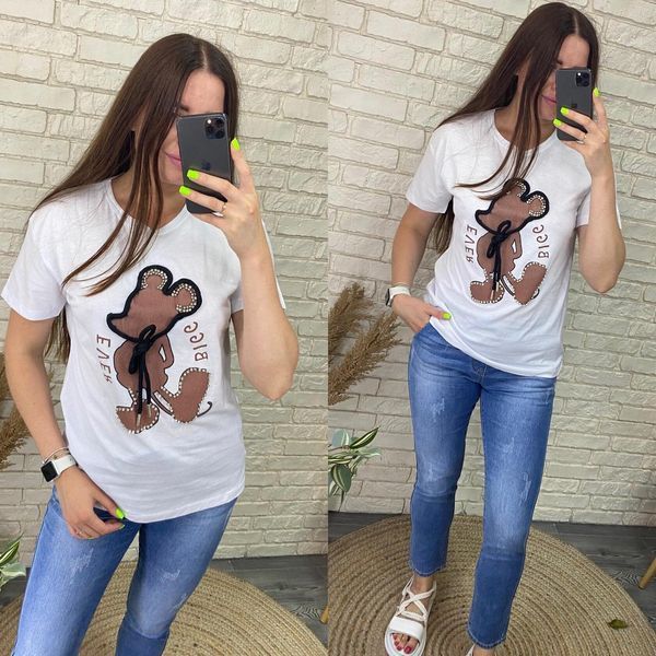 Стильна жіноча футболка, тканина "Котон" розмір 48 15149-48 фото