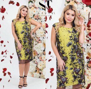Стильна жіноча сукня, тканина "Трикотаж" розмір 52 18459-52 фото