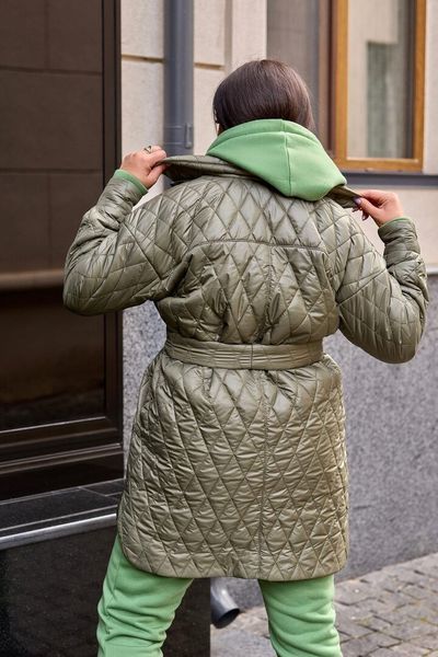 Шикарна жіноча куртка на синтепоні 100, тканина "Плащівка" 48, 50 52, 54, 56, 58 размер 48 13185-48 фото