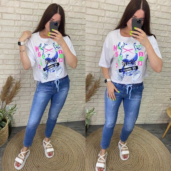 Стильна жіноча футболка, тканина "Трикотаж" 48, 50 розмір 48 15135-48 фото