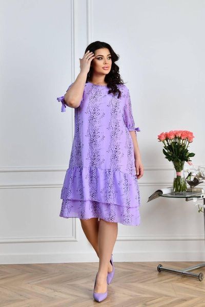 Неймовірна жіноча сукня, тканина "Шифон" 52, 54, 56, 58, 60 розмір 52 20661-52 фото