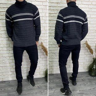 Стильный мужской свитер, ткань "Вязка" 48, 50, 52 размер 48 12130-48 фото