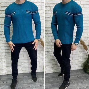 Стильний чоловічий светр, тканина "В'язка" 46, 48 розмір 46 12148-46 фото