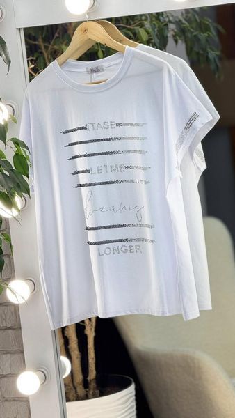 Стильна жіноча футболка, тканина "Котон" 54, 56, 58, 60 розмір 54 19688-54 фото