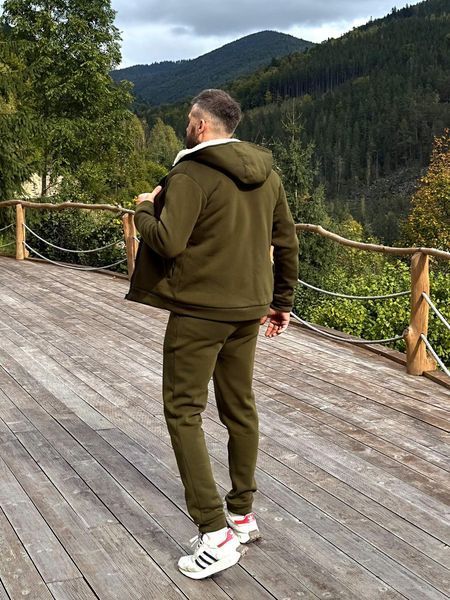 Чоловічий спортивний костюм, тканина "Трьохнитка+овчина" 48, 50, 52, 54, 56, 58, 60, 62 розмір 48 15957-48 фото