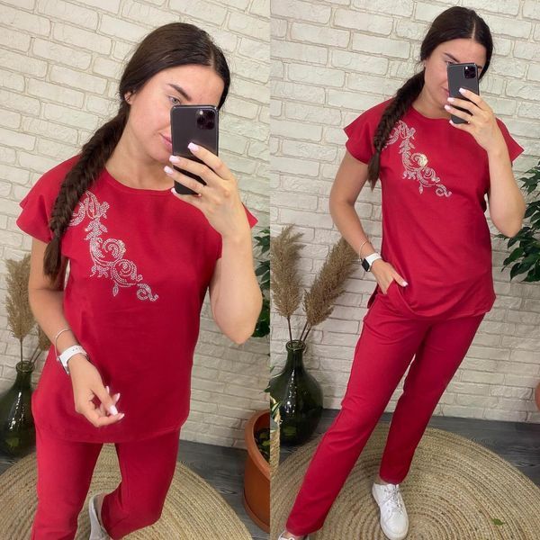 Стильний жіночий костюм, тканина "Двунитка" 48, 50, 52, 54 розмір 48 15247-48 фото