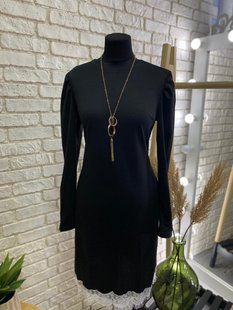 Лаконичное женское платье ткань "Французский трикотаж" с кружевом 48, 50, 52, 54 размер 48 12671-48 фото