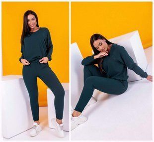 Стильный женский костюм-двойка Кофта+Брюки "Креп Жатка" 44, 46, 48, 50 размер 44 7310-44 фото