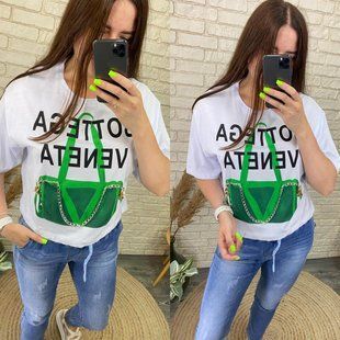 Стильная женская футболка, ткань "Трикотаж" размер 50 15152-50 фото