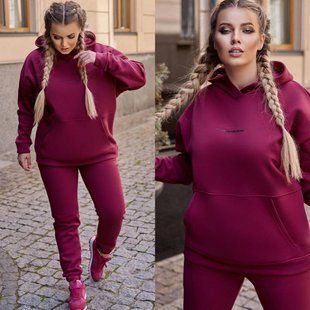 Стильный женский костюм, ткань "Трикотаж на флисе" 50, 54, 56 размер 50 13220-50 фото