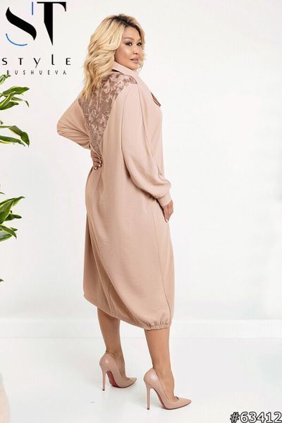 Великолепное женское платье Oversize, ткань "Костюмная" 56, 58, 60, 62, 64, 66 размер 56 12545-56 фото