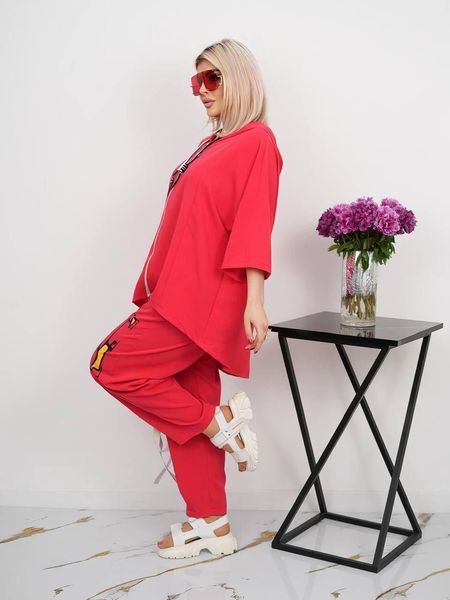 Стильний жіночий костюм, тканина "Жатка" 48, 50, 52, 56, 58, 60, 62, 64 розмір 48 17820-48 фото
