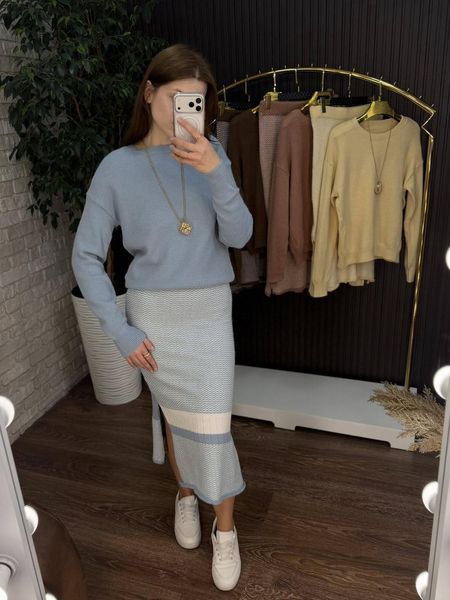 Стильний жіночий костюм, тканина "В'язка" 42, 44, 46, 48 розмір 42 21891-42 фото