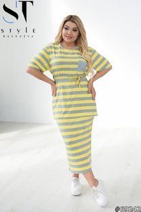 Стильный женский юбочный костюм, ткань "Трикотаж+Вискоза" 50, 52, 54, 56, 58, 60 размер 50 10336-50 фото