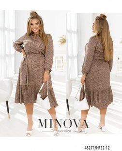 Стильна жіноча сукня, тканина "Котон" 48, 50, 52, 56 розмір 48 17018-48 фото