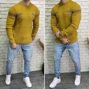 Стильный мужской свитер, ткань "Вязка" 48, 50 размер 48 12109-48 фото