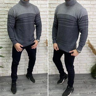 Стильный мужской свитер, ткань "Вязка" 52, 54, 56 размер 52 12132-52 фото