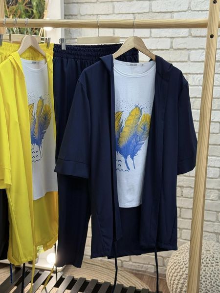 Стильний жіночий костюм-трійка, тканина "Софт" 48, 50, 52, 54, 56, 58, 60, 62 розмір 48 20063-48 фото