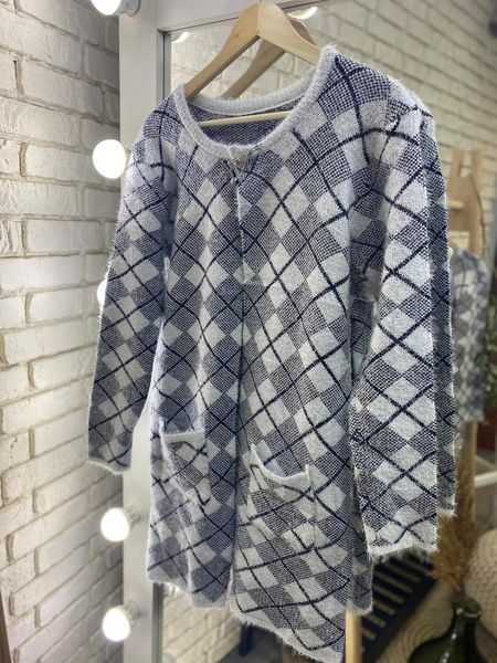 М'який кардиган жіночий Тканина "Трикотаж травка" 44, 46, 48 розмір 44 12656-44 фото