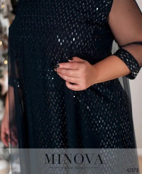Элегантное женское платье, ткань "Хлопок-стрейч+Трикотаж+Сетка" 48, 50, 52, 54 размер 48 12958-48 фото
