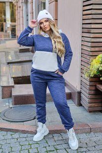 Эксклюзивный женский костюм, ткань "Трикотаж на мехе" 48, 50, 52, 54, 56, 58, 60, 62, 64 размер 48 12913-48 фото