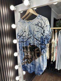 Стильная женская футболка, ткань "Креп Шифон" 52, 54, 56, 58, 60, 62 размер 52 17203-52 фото