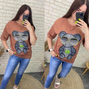 Стильная женская футболка, ткань "Трикотаж" размер 48 15130-48 фото