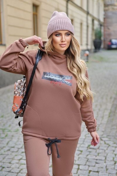 Невероятный женский костюм, ткань "Трикотаж на флисе" 52, 54, 56, 58, 60, 62, 64, 66 размер 52 13039-52 фото