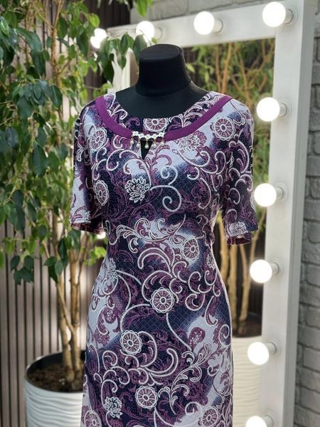 Стильна жіноча сукня, тканина "Масло" розмір 58 20217-58 фото