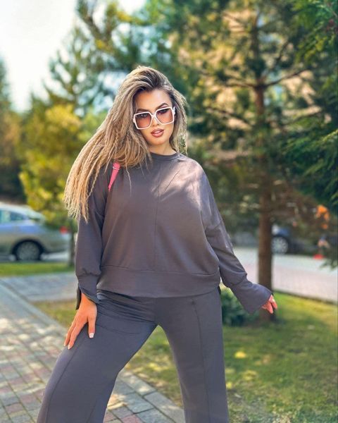 Стильный женский костюм, ткань "Трикотаж" 52, 54 размер 52 18040-52 фото