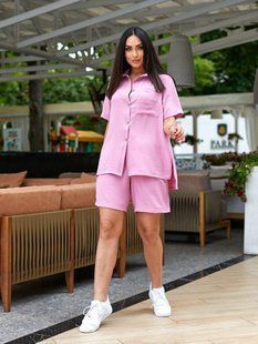 Стильный женский костюм, ткань "Жатка" 44, 46, 48, 50, 52, 54, 56, 58 размер 44 16890-44 фото