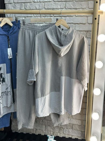 Стильний жіночий костюм, тканина "Жатка" 50, 60 розмір 50 17810-50 фото