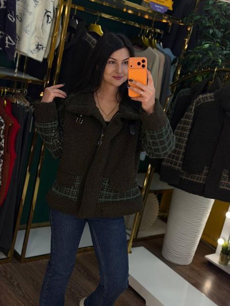 Невероятная женская куртка, ткань "Teddi+Альпака" 46, 48, 50, 52 размер 46 22842-46 фото