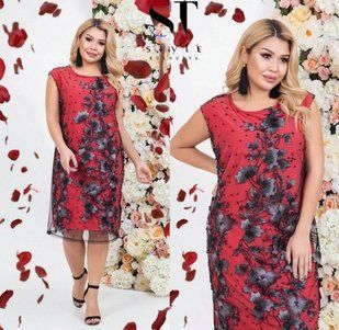 Стильна жіноча сукня, тканина "Трикотаж" розмір 52 18461-52 фото