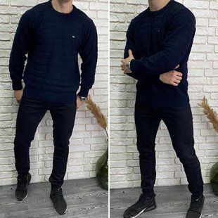 Стильный мужской свитер, ткань "Вязка" 50, 52 размер 50 12135-50 фото