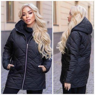 Теплая женская куртка на синтепоне 150, ткань "Плащевка" 48, 50, 52, 54, 56, 58, 60, 62 размер 48 15931-48 фото