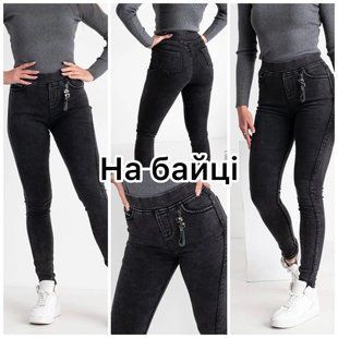 Невероятные женские джегинсы на байке, ткань "Джинс" 52, 54, 56, 58, 60, 62 размер 52 21695-52 фото