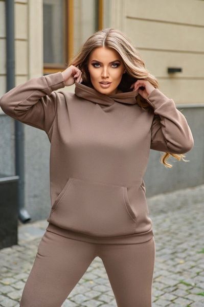 Элегантный женский спортивный костюм на флисе, "Трикотаж" 50, 52, 54, 56 размер 50 11962-50 фото