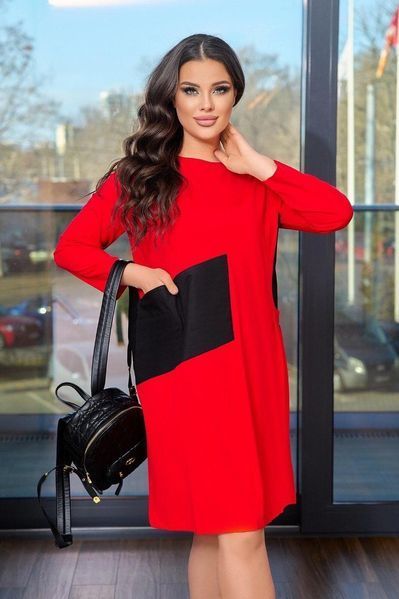 Стильное женское платье, ткань "Трикотаж" 52, 54 размер 52 16714-52 фото