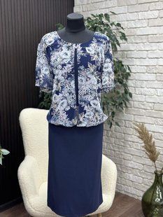 Стильное женское платье, ткань "Трикотаж Масло" размер 60 16943-60 фото