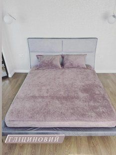 Вишукане простирадло на резинці 180x200, тканина "Велюр" 16549 фото