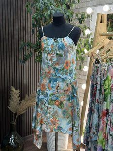 Изысканный женский сарафан, ткань "Коттон" 48, 50, 52, 54 размер 48 19979-48 фото