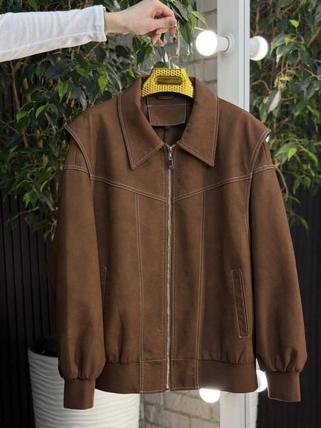 Стильный женский бомбер, ткань "Эко-кожа" 48/50, 52/54, 54/56 размер 48/50 21947-48/50 фото
