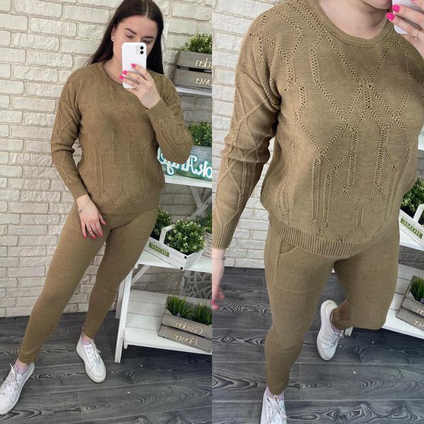 Стильный женский костюм, ткань "Машинная Вязка" 42, 44, 46 размер 42 10021-42 фото